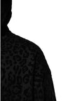 Dolce & Gabbana Black Leopard Full Zip Hooded Sweatshirt Sweater