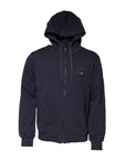 Dolce & Gabbana Dark Blue FullZip Hooded Sweatshirt Sweater