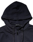 Dolce & Gabbana Dark Blue FullZip Hooded Sweatshirt Sweater