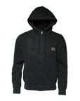 Dolce & Gabbana Black Logo Full Zip Hooded Men Sweatshirt Sweater