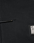 Dolce & Gabbana Black Logo Full Zip Hooded Men Sweatshirt Sweater