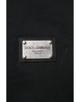 Dolce & Gabbana Black Logo Full Zip Hooded Men Sweatshirt Sweater