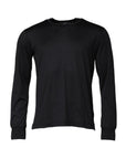 Dolce & Gabbana Dark Blue Silk Crew Neck Men Pullover Sweater