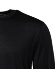 Dolce & Gabbana Dark Blue Silk Crew Neck Men Pullover Sweater