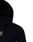 Dolce & Gabbana Black Crown Cotton Hooded Sweatshirt Sweater