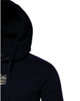 Dolce & Gabbana Black Crown Cotton Hooded Sweatshirt Sweater