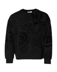 Dolce & Gabbana Black Printed Crew Neck Sweatshirt Sweater