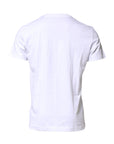 Dolce & Gabbana White Logo Embroidery Crew Neck T-shirt