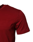 Dolce & Gabbana Red Cotton Short Sleeves Crew Neck T-shirt