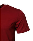 Dolce & Gabbana Red Cotton Short Sleeves Crew Neck T-shirt