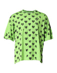 Dolce & Gabbana Green Heart Print Cotton Crew Neck T-shirt