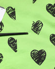 Dolce & Gabbana Green Heart Print Cotton Crew Neck T-shirt