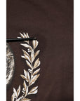 Dolce & Gabbana Brown Cotton Graphic Print Crew Neck T-shirt