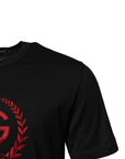 Dolce & Gabbana Black Cotton Embroidered Crew Neck T-shirt