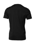 Dolce & Gabbana Black Cotton Embroidered Crew Neck T-shirt