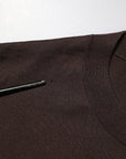 Dolce & Gabbana Brown Silk Logo Embroidery Crew Neck T-shirt