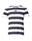 Dolce & Gabbana Blue White Striped DG MILANO Crew Neck T-shirt
