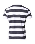 Dolce & Gabbana Blue White Striped DG MILANO Crew Neck T-shirt