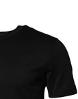 Dolce & Gabbana Black Cotton Short Sleeves Round Neck T-shirt