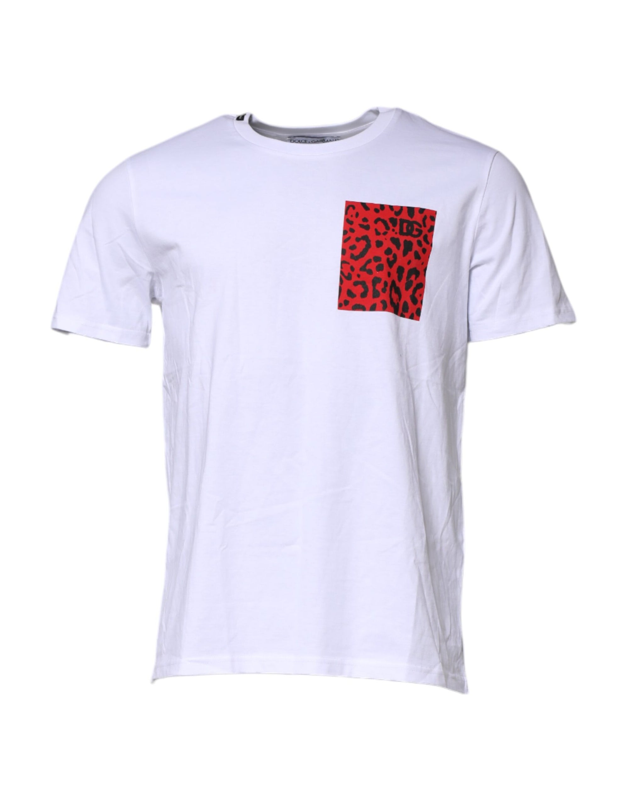 Dolce & Gabbana White Cotton Short Sleeves Crew Neck T-shirt