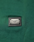Dolce & Gabbana Green Cotton DG Plaque Round Neck T-shirt