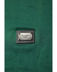 Dolce & Gabbana Green Cotton DG Plaque Round Neck T-shirt