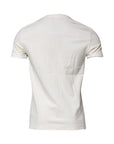 Dolce & Gabbana White Cotton Logo Bandana Print T-shirt