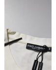 Dolce & Gabbana White Cotton Logo Bandana Print T-shirt