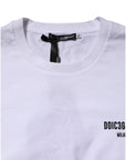 Dolce & Gabbana White Cotton Logo Print Crew Neck T-shirt