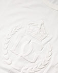 Dolce & Gabbana White Cotton DG Crown Embossed T-shirt