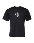Dolce & Gabbana Black DG Anchor Print Crew Neck T-shirt
