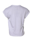 Dolce & Gabbana White Logo Embroidery Round Neck T-shirt
