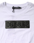Dolce & Gabbana White Logo Embroidery Round Neck T-shirt
