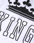 Dolce & Gabbana White Cotton Crown King Embroidery T-shirt