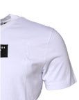 Dolce & Gabbana White Cotton Logo Patch Crew Neck T-shirt