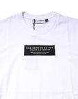 Dolce & Gabbana White Cotton Logo Patch Crew Neck T-shirt