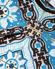 Dolce & Gabbana Blue Cotton Majolica Print Round Neck T-shirt