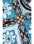 Dolce & Gabbana Blue Cotton Majolica Print Round Neck T-shirt