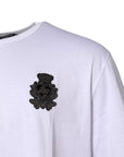 Dolce & Gabbana White Cotton DG Crown Embroidery T-shirt