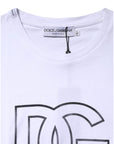 Dolce & Gabbana White DG Logo Print Short Sleeves T-shirt