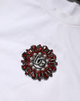 Dolce & Gabbana White Logo Embellish Short Sleeves T-shirt