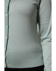 Dolce & Gabbana Light Green Silk Button Down Cardigan Sweater