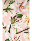 Dolce & Gabbana Pink Lily Print Viscose Round Neck Blouse Top