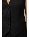 Dolce & Gabbana Black Wool Sleeveless Vest Waistcoat Top