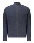 Hugo Boss Blue Wool Men Cardigan