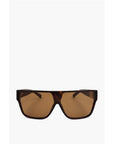 Linda Farrow PHILLIP LIM Shield Sunglasses with Tortoiseshell Frame