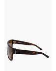Linda Farrow PHILLIP LIM Shield Sunglasses with Tortoiseshell Frame