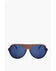 Linda Farrow PHILLIP LIM Aviator Sunglasses with Wood Effect Detail