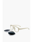 Linda Farrow DRIES VAN NOTEN Wayfarer Sunglasses with Removable Mask