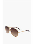 Linda Farrow DRIES VAN NOTEN Aviator Sunglasses with Gradient Lenses